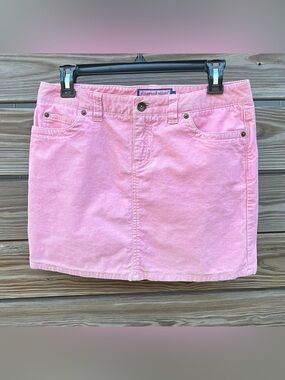 Vineyard Vines Pink Corduroy Mini Skirt Women’s SZ 2 Classic Fall Preppy